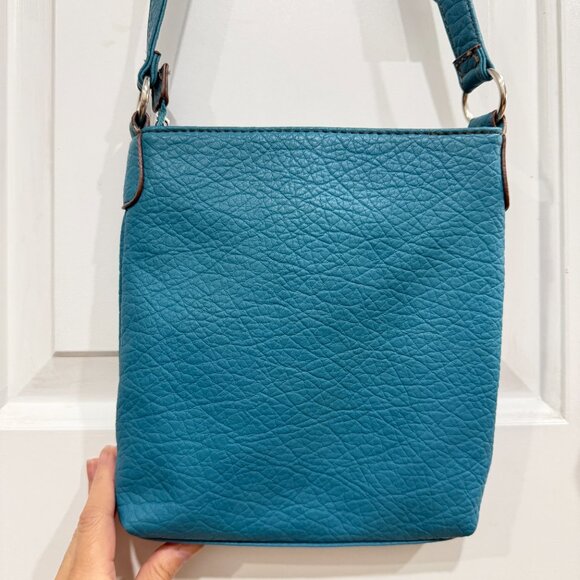 Nine West Turquoise Swingpack Crossbody Purse - Picture 3 of 4